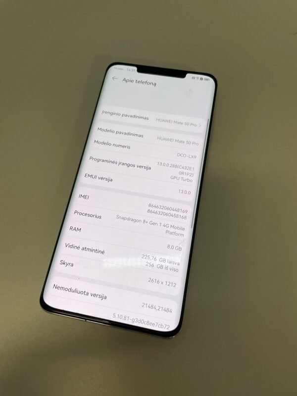 Huawei Mate 50 Pro 8/256GB (su „Google Play“) - Image 3