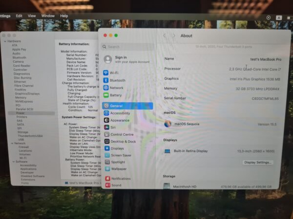MacBook Pro 13″ TB 2020 Quad-Core Intel Core i7 32GB/512GB - Image 5