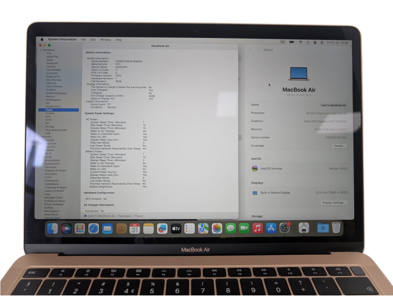 MacBook Air 13″ 2019 Dual-Core Intel Core I5 8GB/128GB - Image 4