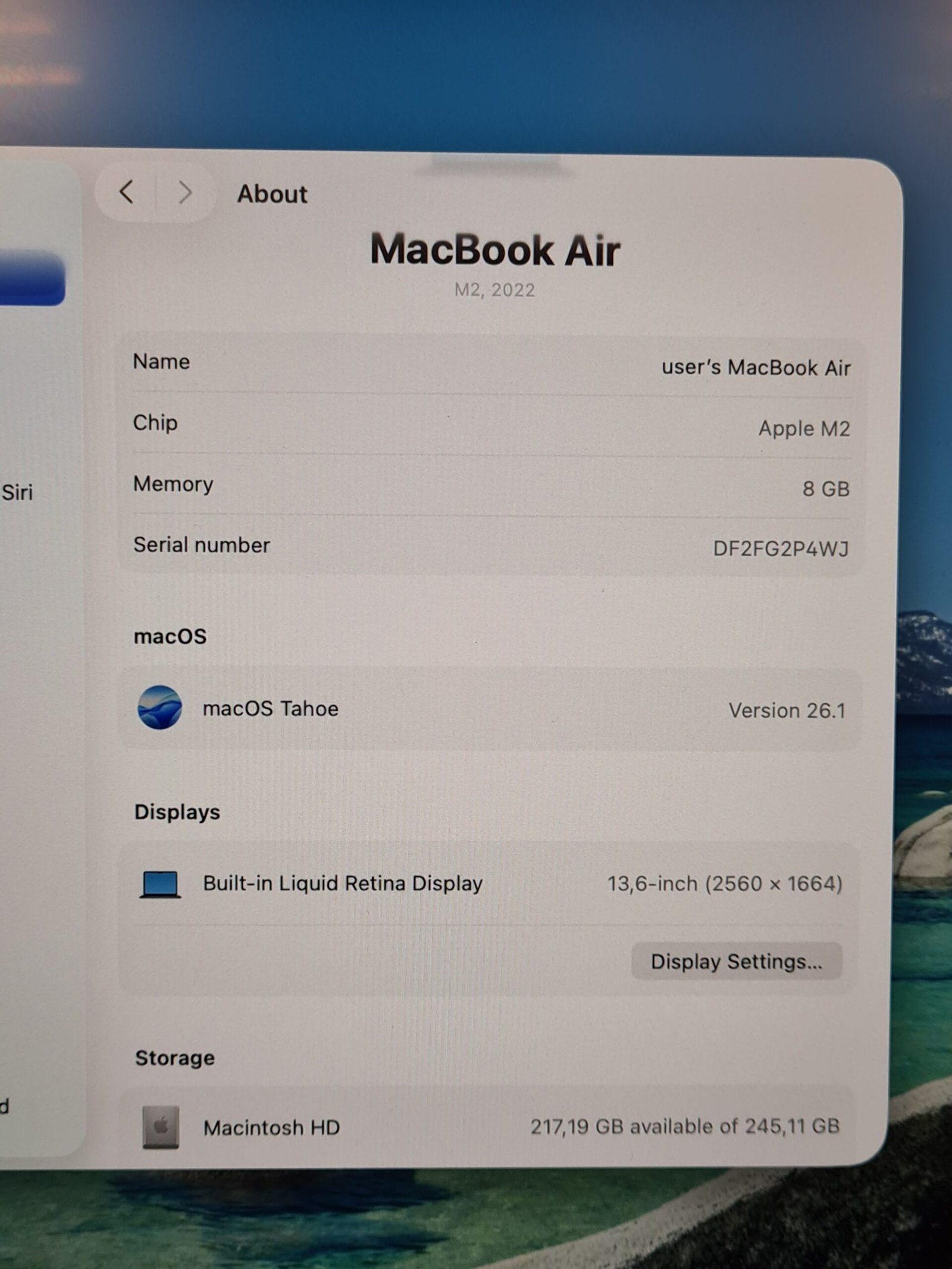 MacBook Air 13" 2022 Apple M2 / 8GB / 256GB SSD - Image 7