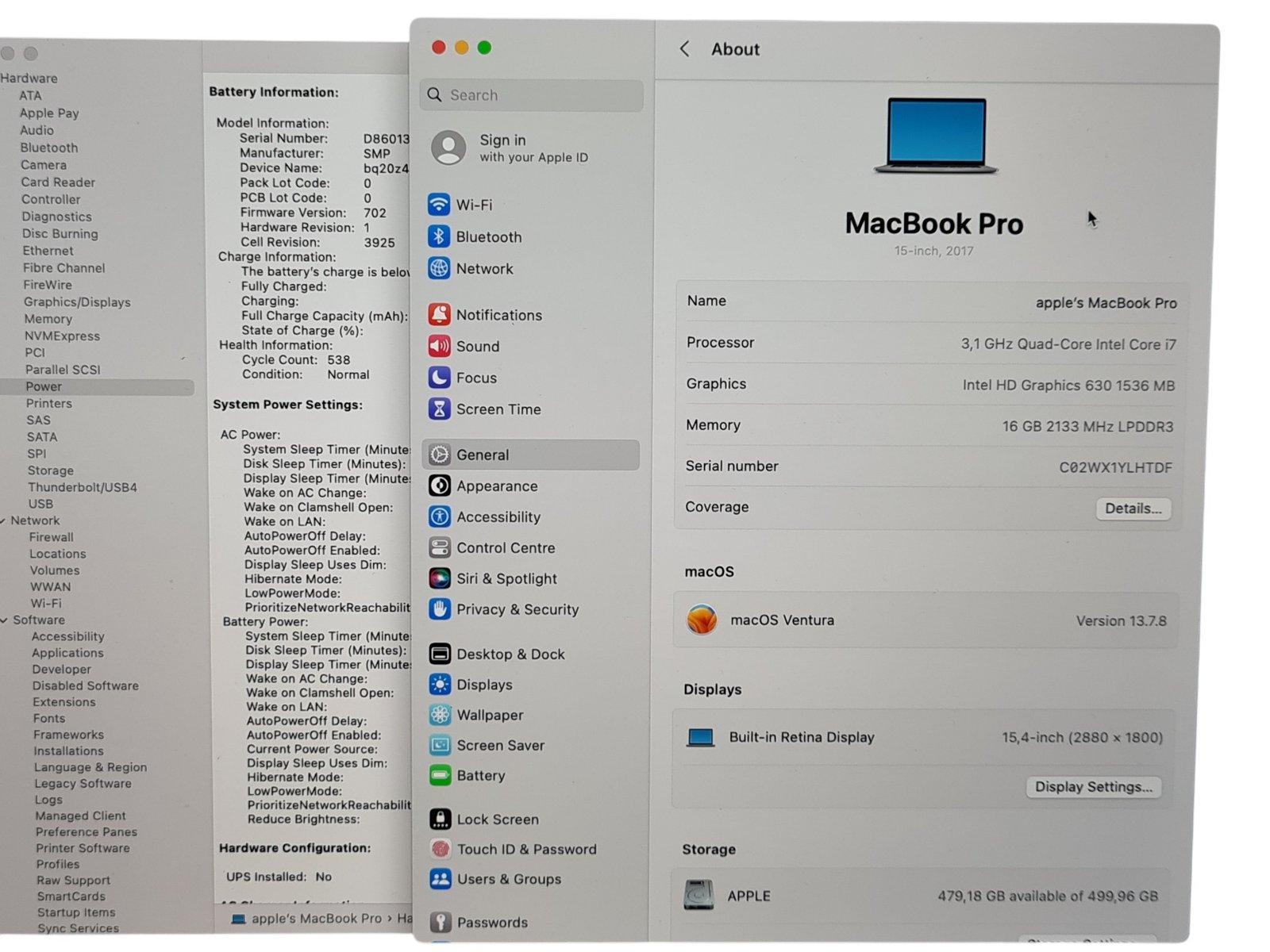 MacBook Pro 15″ TB 2017 Quad-Core Intel Core I7 16GB/512GB - Image 5