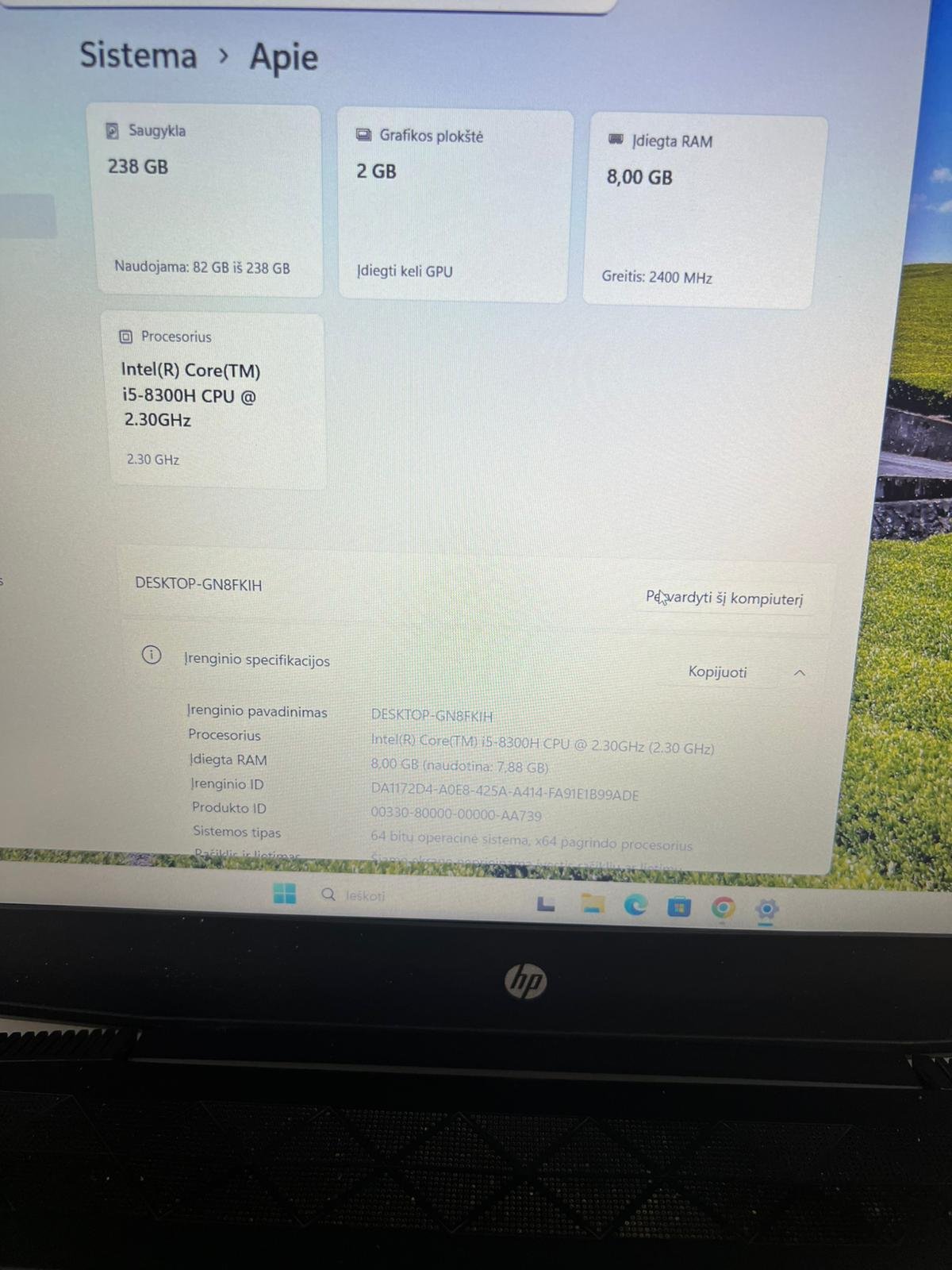 HP Pavilion 15" – Intel i5-8300H / 8GB RAM / 256GB SSD - Image 7