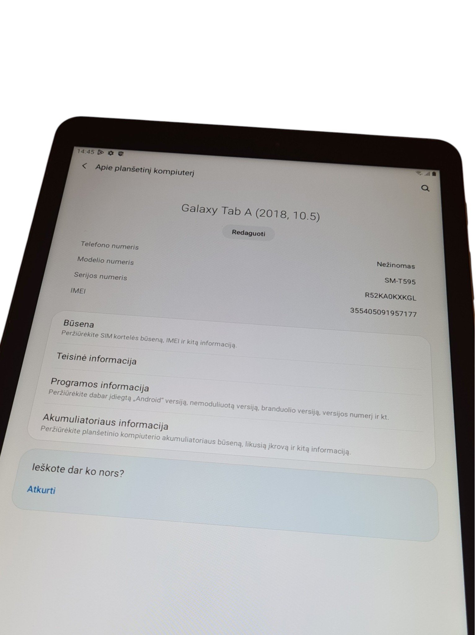 Samsung Galaxy Tab A 10.5 +SIM (SM-T595) - Image 4
