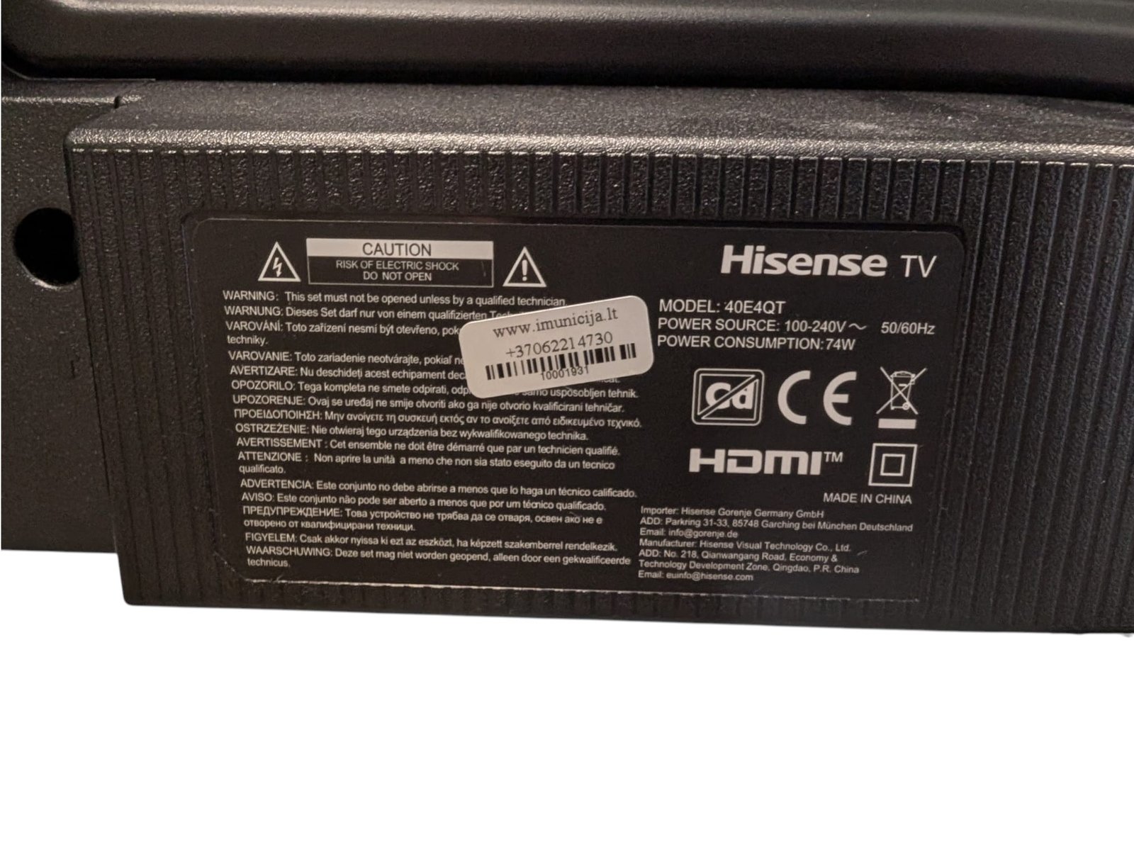 Hisense 40E4QT 40' Full HD Smart TV - Image 5