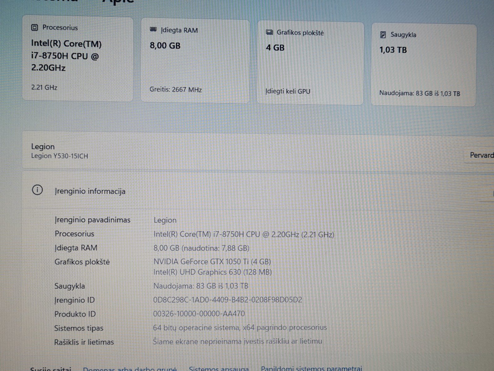 Lenovo Legion Y530-15ICH i7-8750H / GTX 1050 Ti (4GB) - Image 4