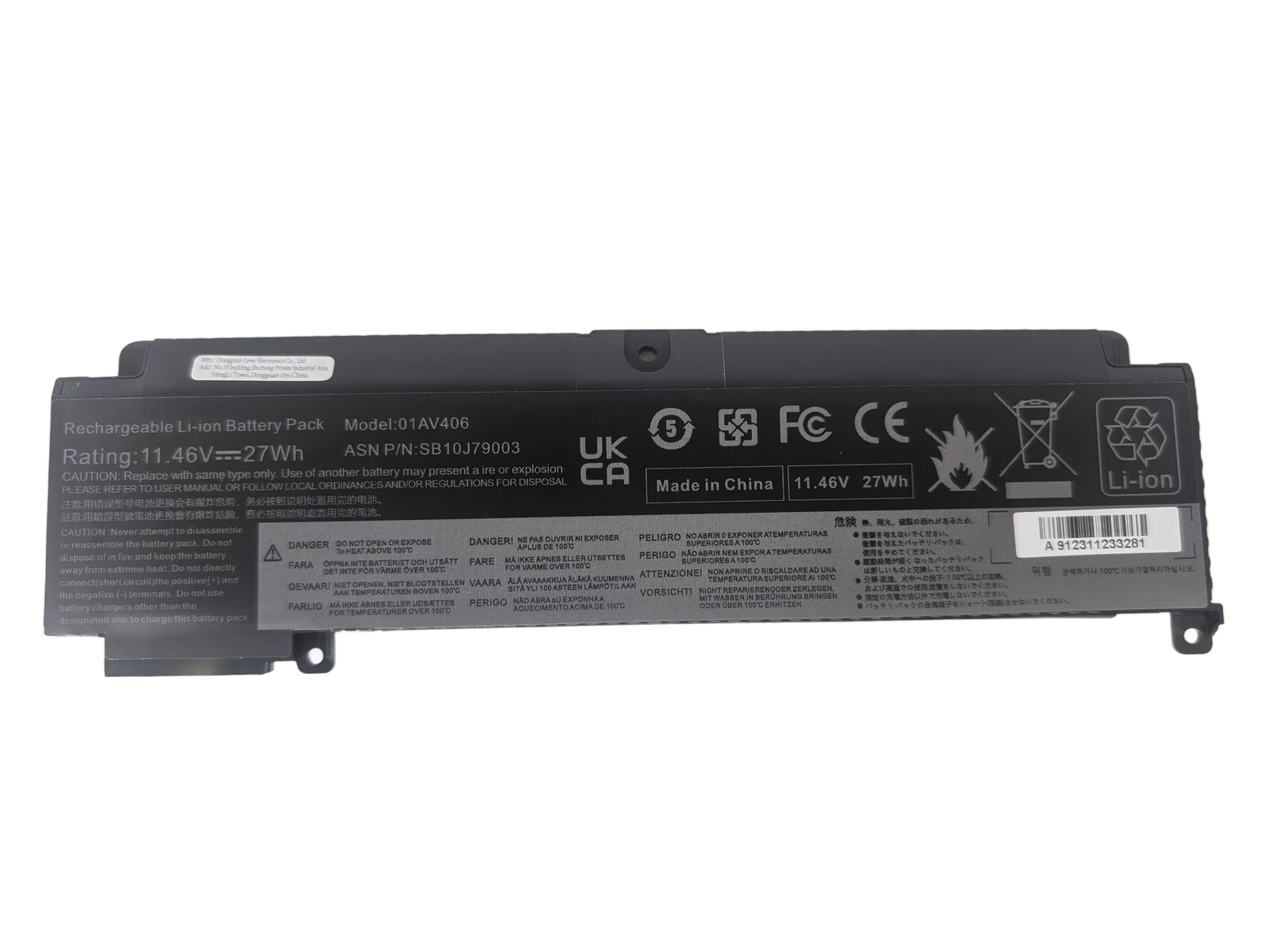 Lenovo 01AV406 nešiojamo kompiuterio baterija (akumuliatorius) - Image 2