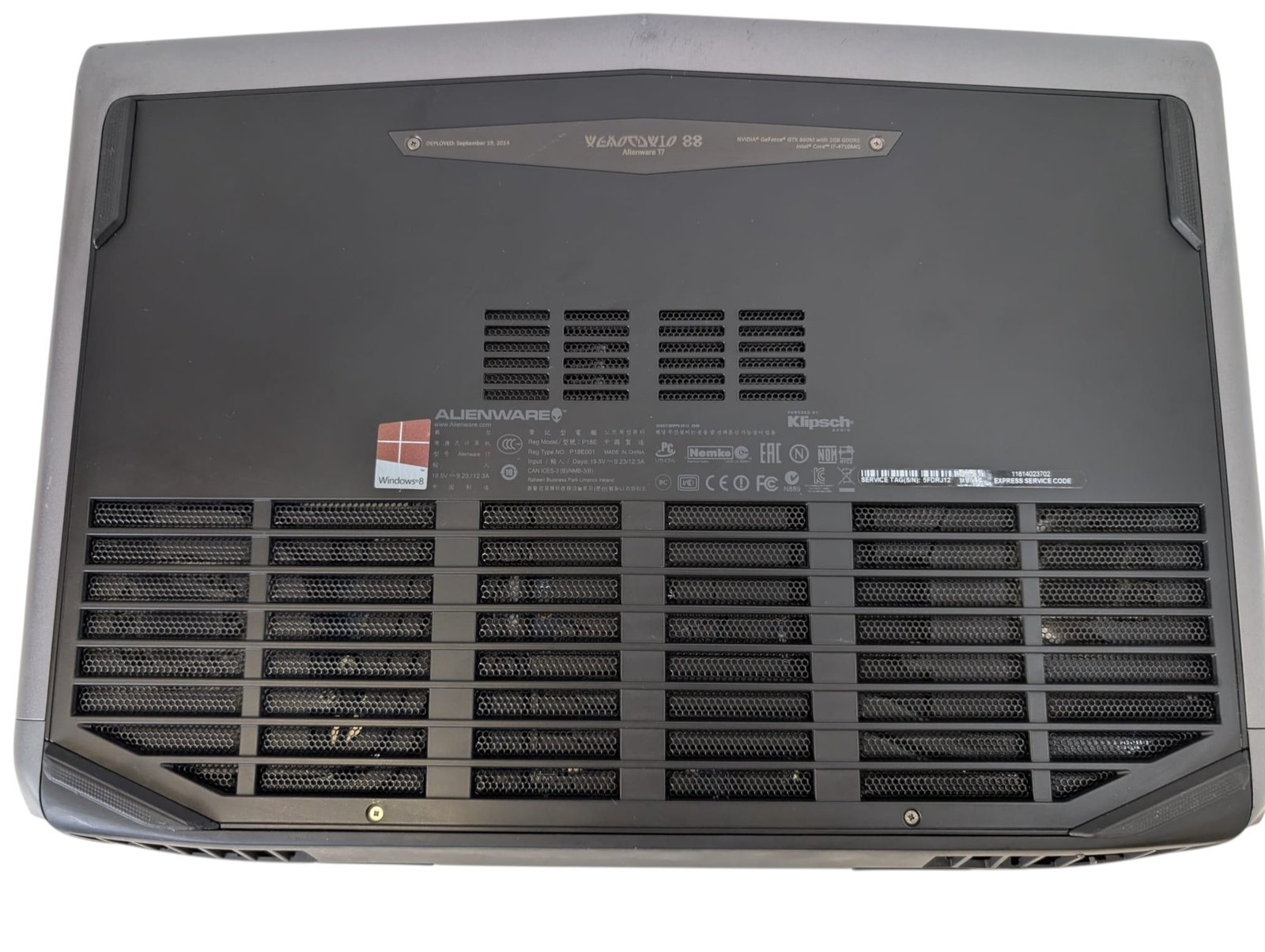 Alienware 17 R1 (P18E) | i7-4710MQ / 16GB RAM / GTX 860M - Image 10