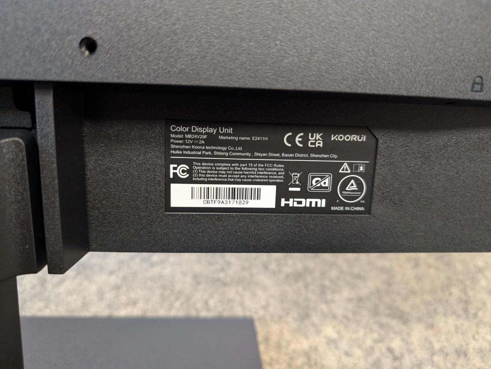 Monitorius KOORUI E2411H | 23,8″ | Full HD | IPS | 120 Hz