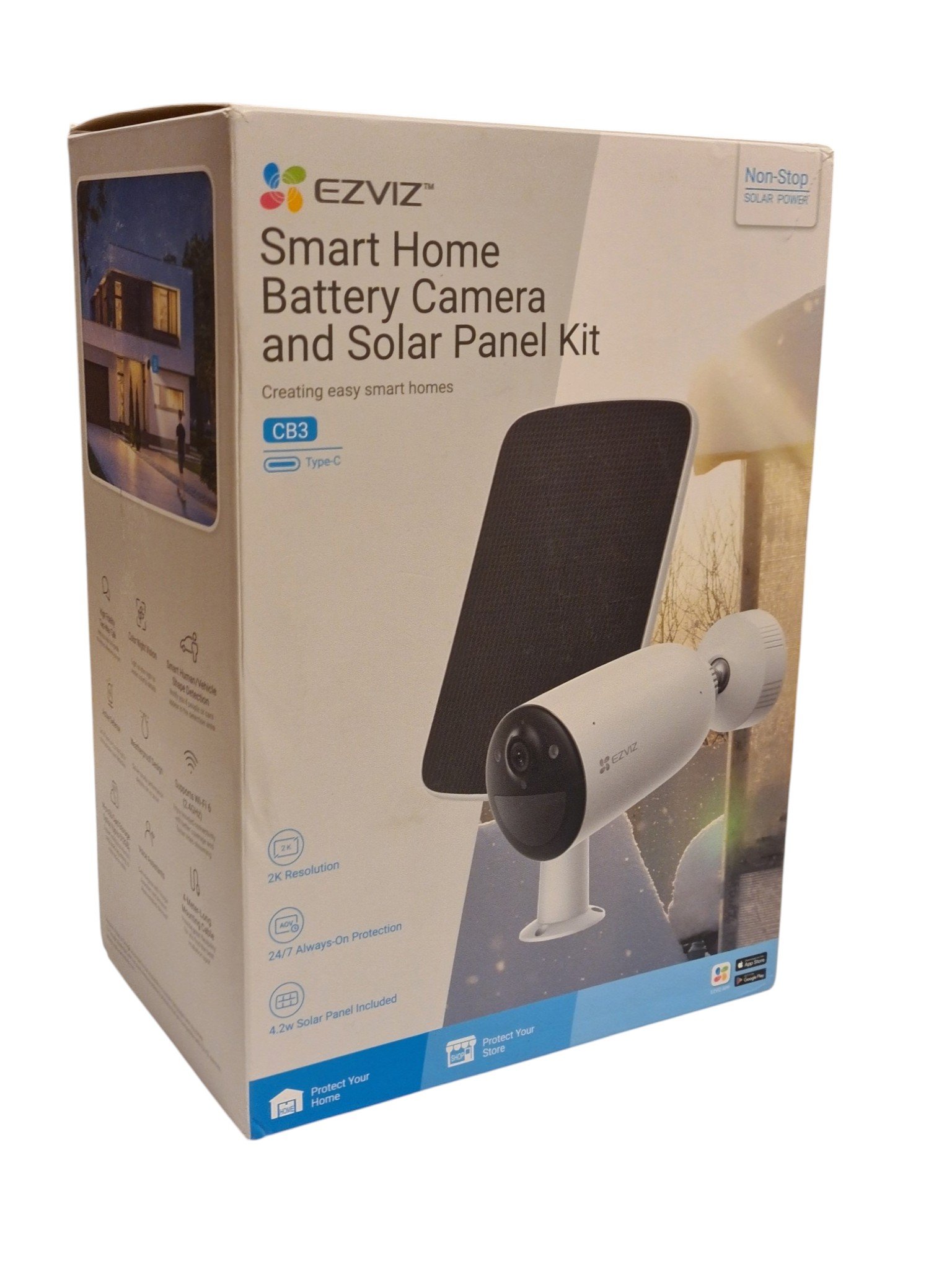 EZVIZ CB3 KIT 2K kamera su saulės panele - Image 2